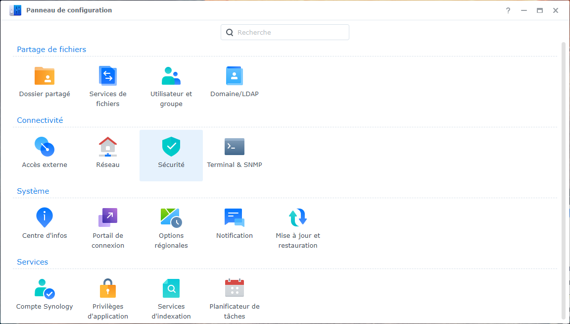 synology - configuration
