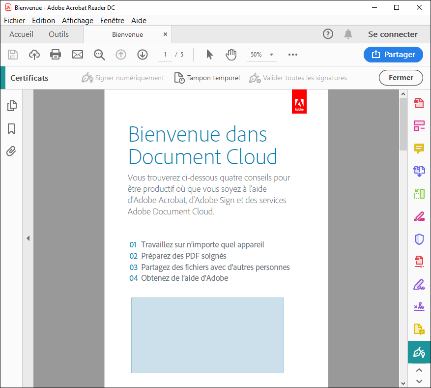 Signer dans Adobe Reader