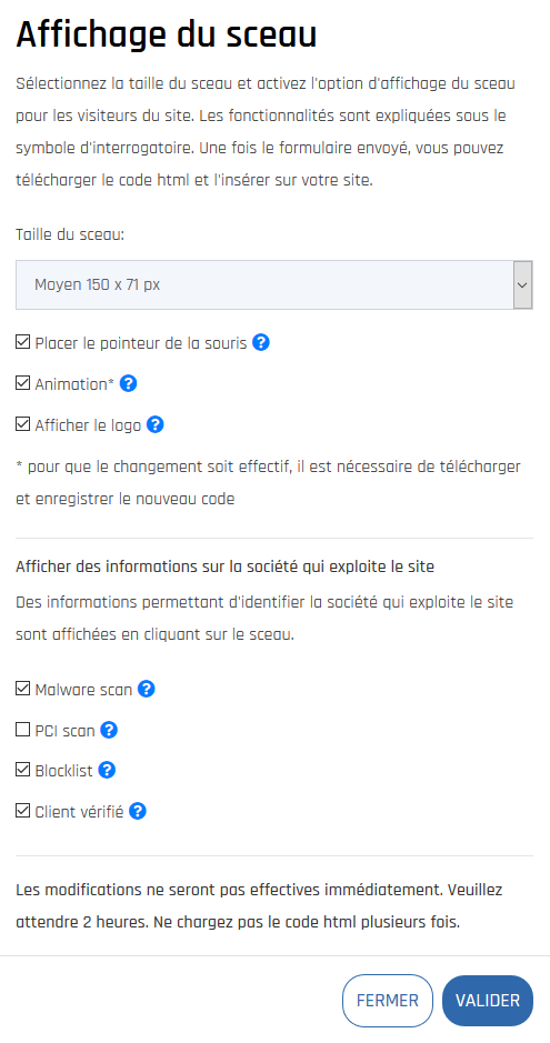 Configurer le sceau Smart Seal qui vient avec les certificats Secure Site