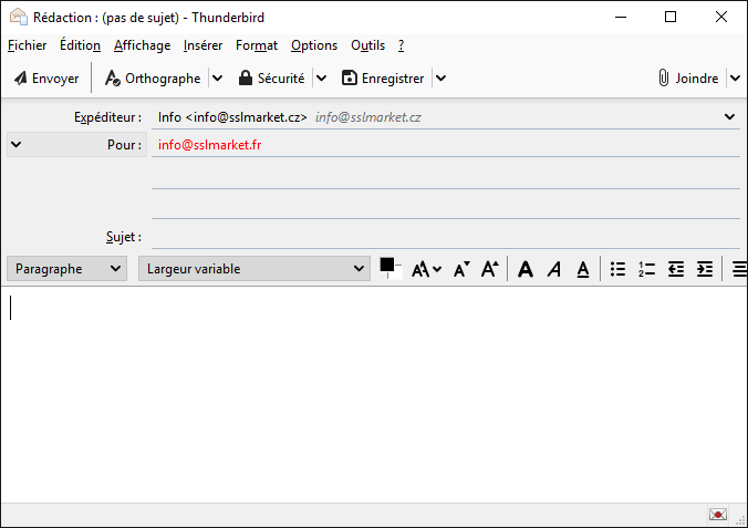 Paramétrer des signatures dans Thunderbird