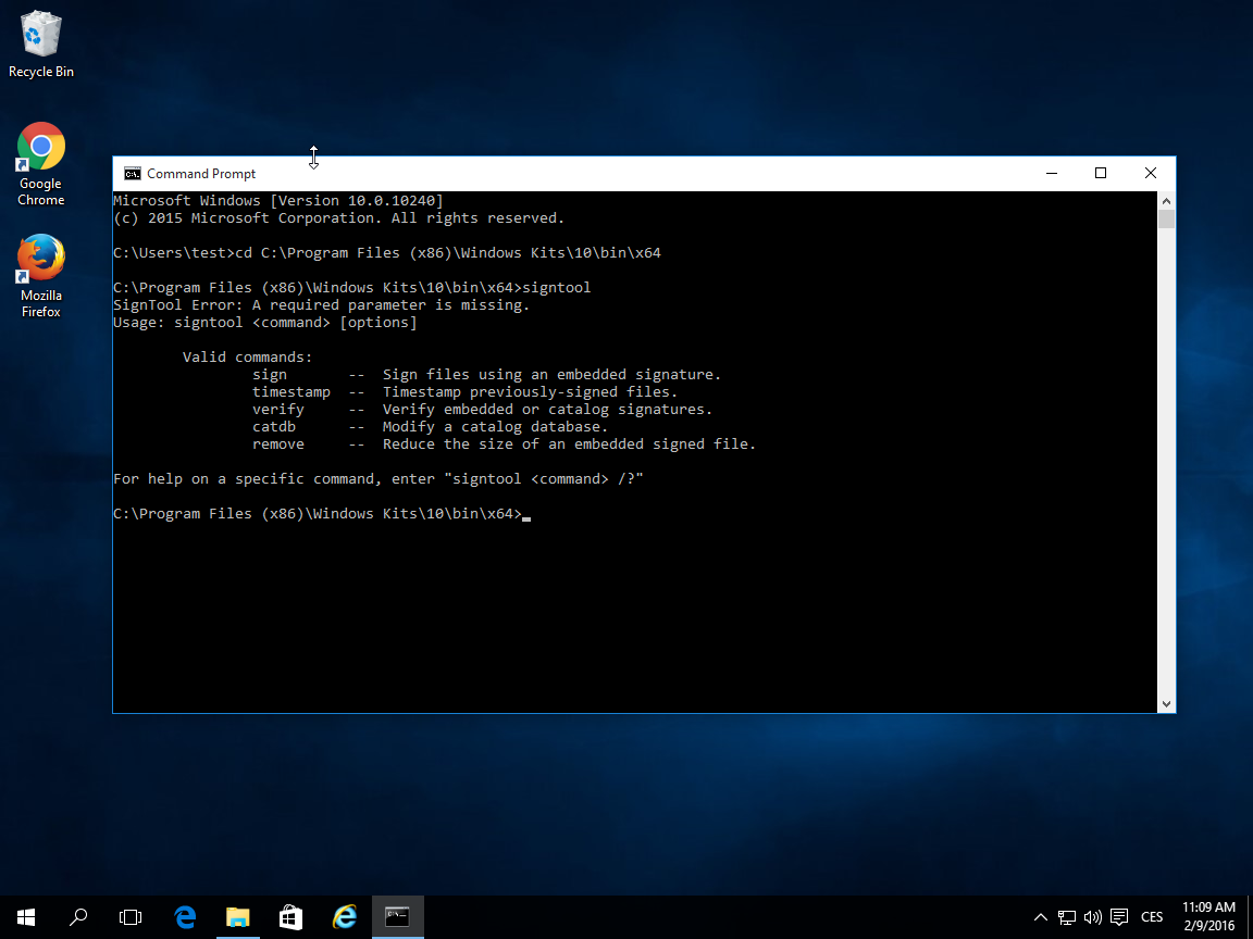 Signer avec signtool.exe