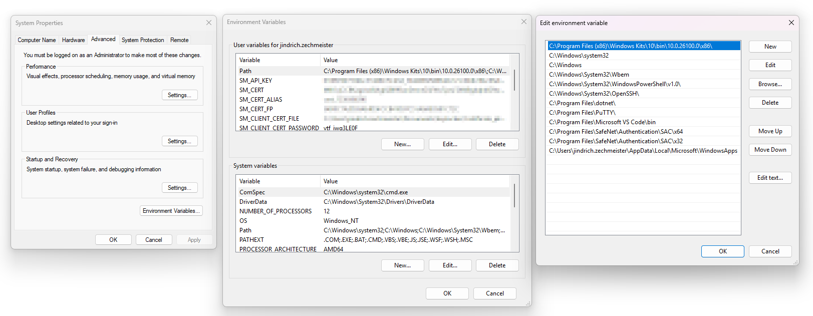 Ajout des variables avec GUI Windows